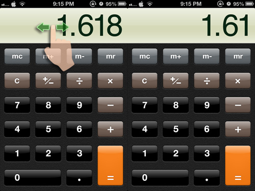 remove accidental extra zeroes in calculator